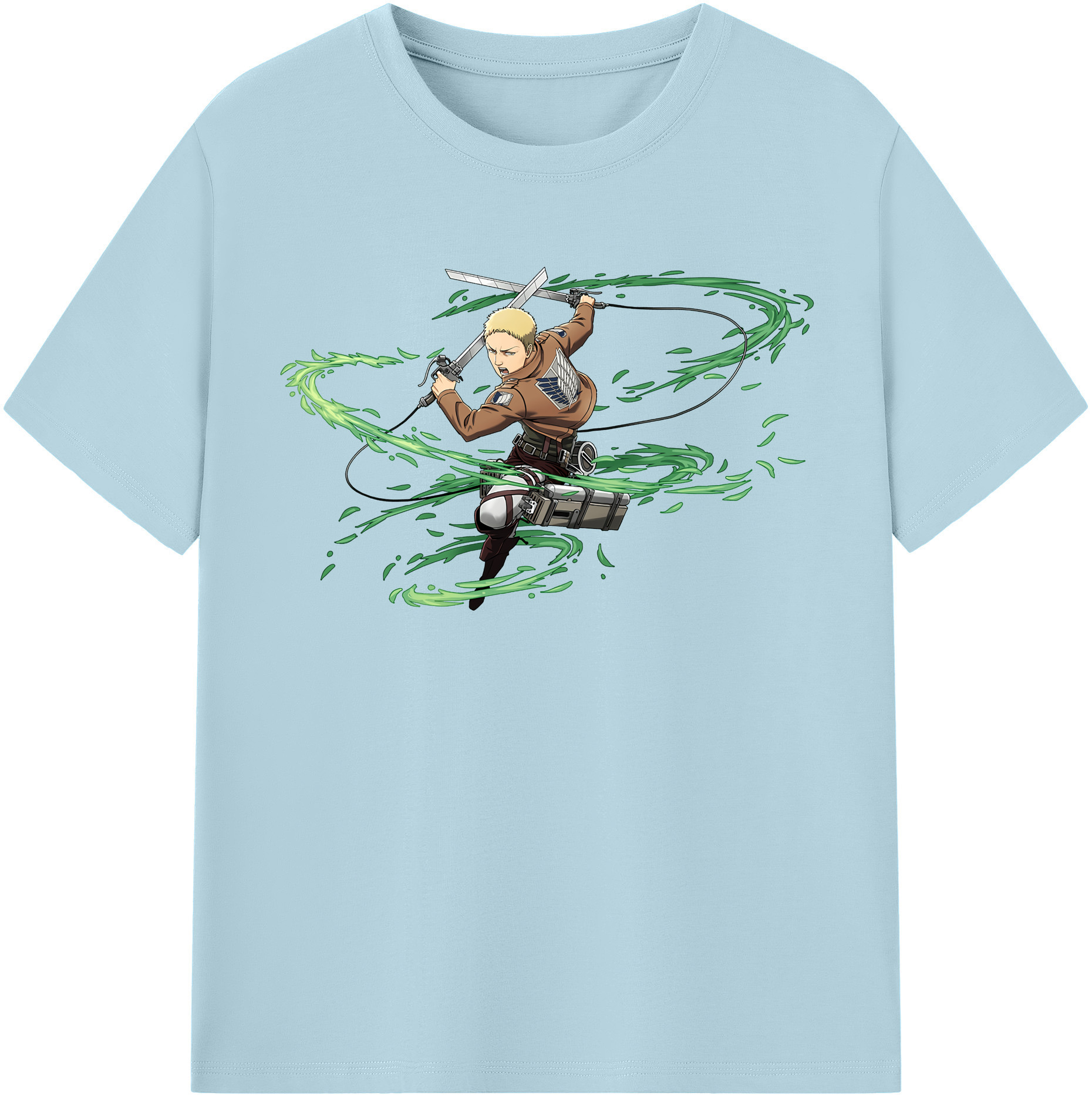 （画像用） 進撃の巨人 ライナー・ブラウン Attack on Titan Reiner Braun 綿100％半袖Tシャツ（フロントプリント）